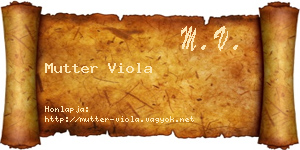 Mutter Viola névjegykártya